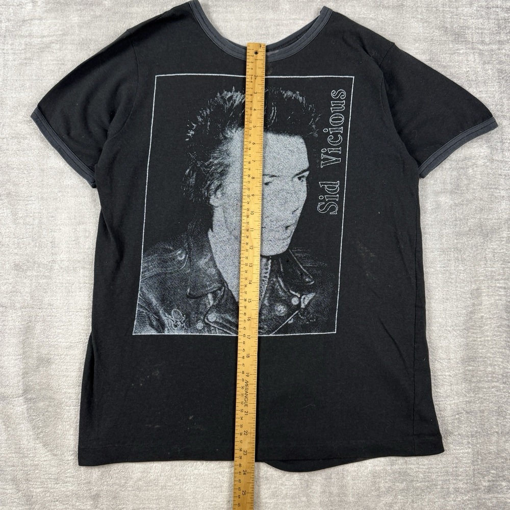 Sid Vicious Shirt Mens XL Black Vintage 80s Ringer Sex Pistols Punk Band‎ Grunge - Picture 8 of 11